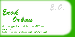 enok orban business card